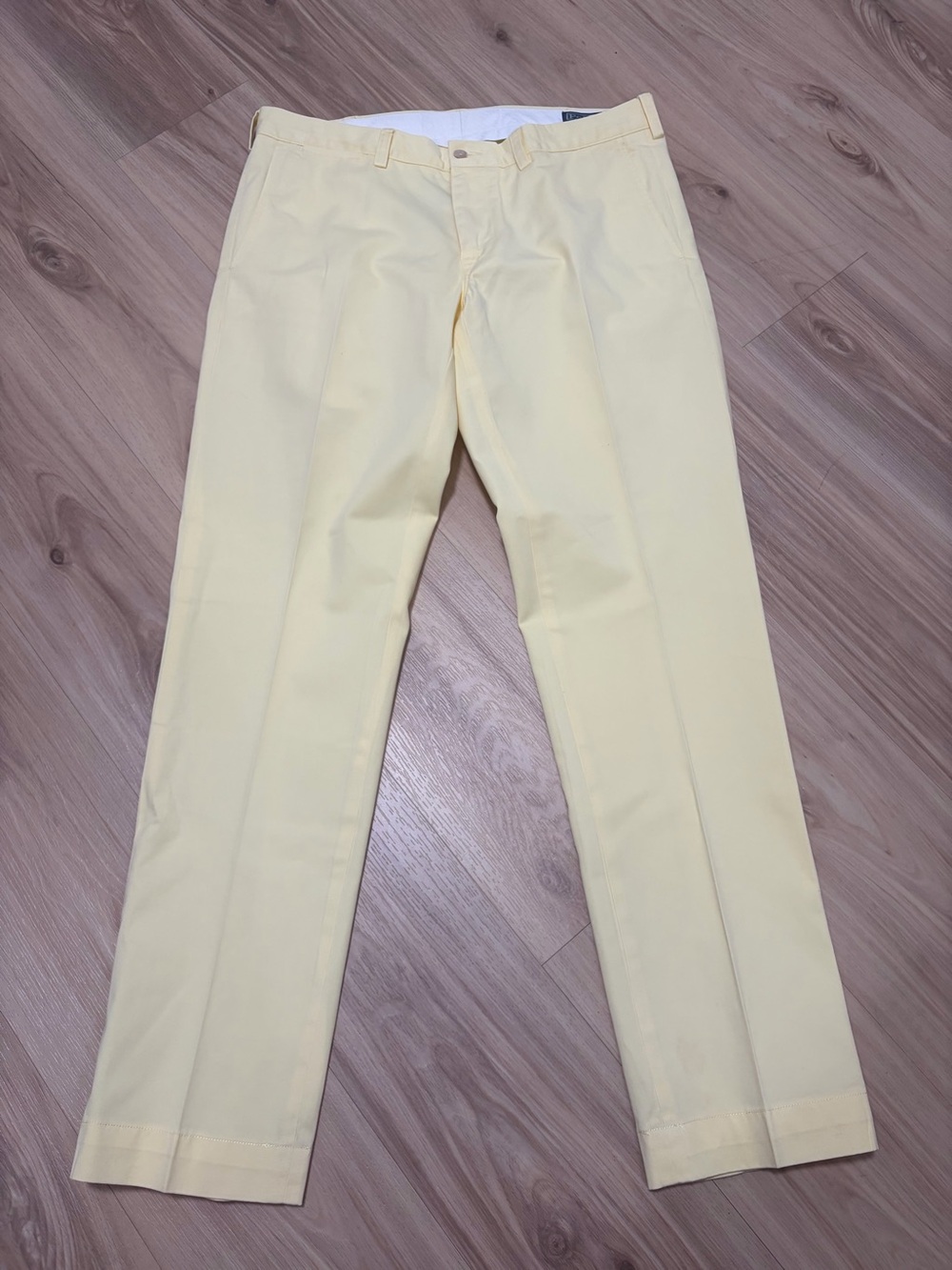 Polo Ralph Lauren Men's Slim Fit Chino Trousers Pastel Yellow 34/32